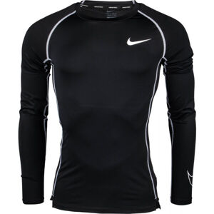 Nike PRO DRI-FIT Pánské triko s dlouhým rukávem, tmavě šedá, velikost XL