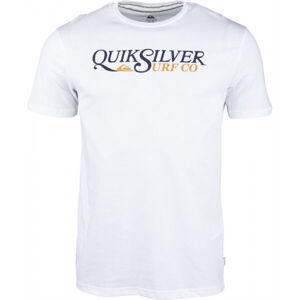 Quiksilver DENIAL TWIST SS Pánské triko, Bílá,Tmavě modrá, velikost M
