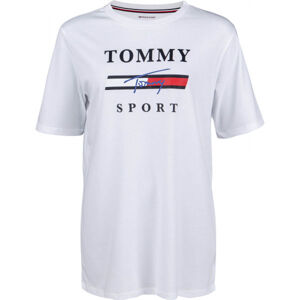 Tommy Hilfiger GRAPHICS  BOYFRIEND TOP Dámské tričko, bílá, velikost
