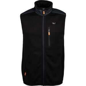 Willard CRISPIN Pánská kombinovaná fleecová vesta, černá, velikost XL
